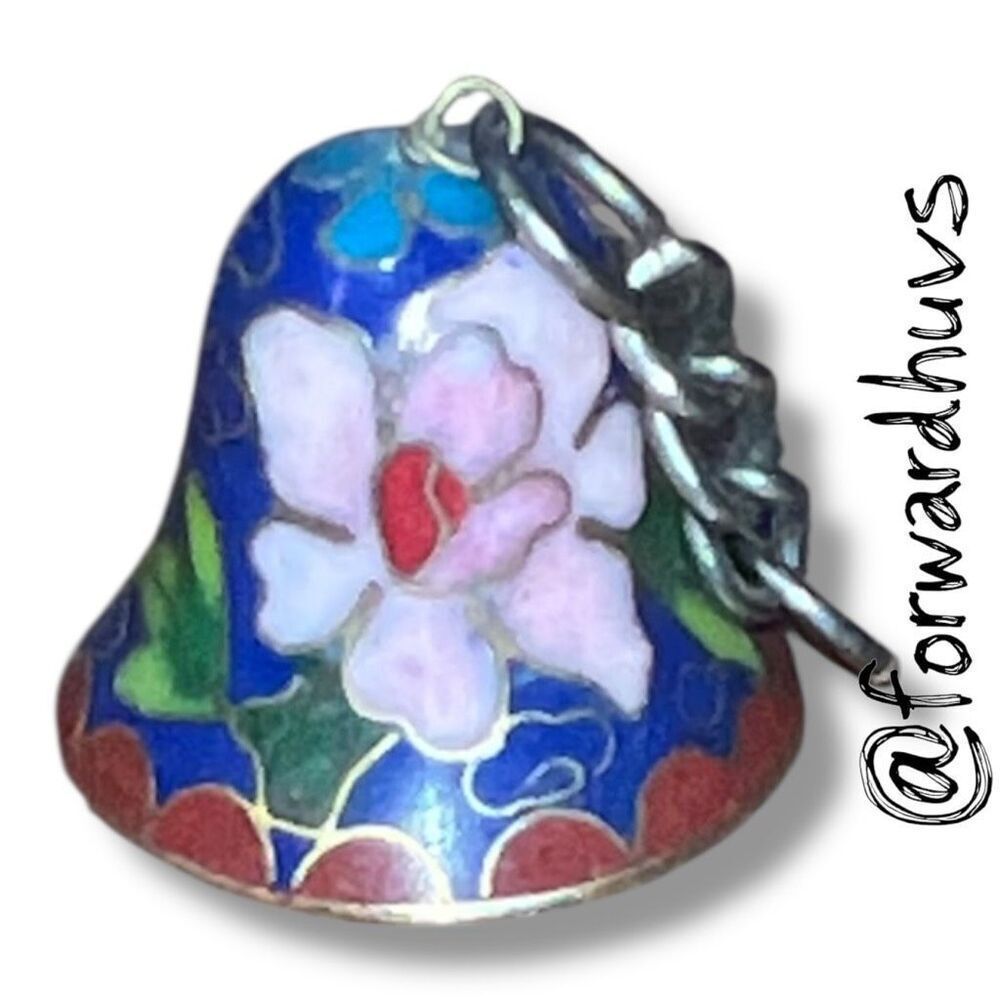 Hand-Painted Cloisonné Mini Bell Pendant
